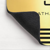 Tapis De Souris Gold Look Black Moderne Élégant Monogramme (Coin)