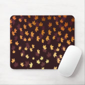 Tapis De Souris Gold Maple Leaf on dark red (Avec souris)
