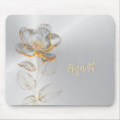 Tapis De Souris Gold Rose Silver Ajouter un nom (Devant)