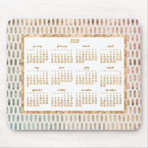 Tapis De Souris Golden Annuel 2020 Calendrier Pads Light