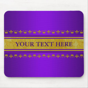 Tapis De Souris Golden Crown & Lily Border + votre texte & backgr.