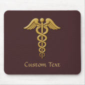 Tapis De Souris Golden Double Snake Caduceus (Devant)