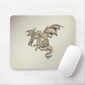 Tapis De Souris Golden Dragon (Avec souris)
