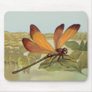 Tapis De Souris Golden Dragonfly