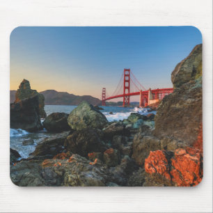 Tapis De Souris Golden gate bridge au crépuscule San Francisco