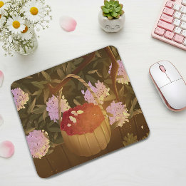 Tapis De Souris Golden Hour Raspberry Basket Mouse Pad