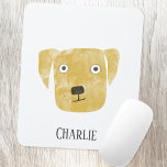 Tapis De Souris Golden Labrador Retriever Chien<br><div class="desc">Un chien de Golden Labrador Retriever pour vous faire sourire. Modifiez ou supprimez le nom à customiser.</div>