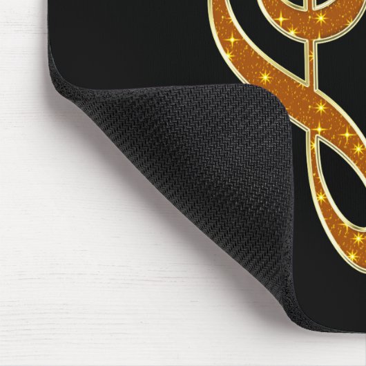 Tapis De Souris Golden Love Notes musicales Mousepad (Coin)