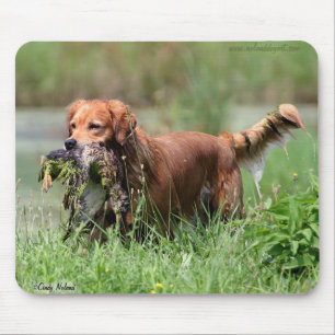 Tapis De Souris Golden retriever avec le canard Mousepad