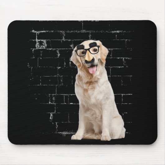 Tapis De Souris Golden Retriever avec masque amusant Souris Pad (Devant)