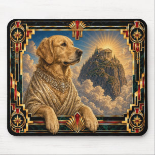 Tapis De Souris Golden Retriever, Chien Art Déco