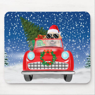 Tapis De Souris Golden Retriever Chien Conduisant une Voiture Dans