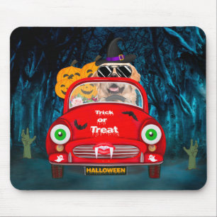 Tapis De Souris Golden Retriever Chien Conduisant une Voiture Hall