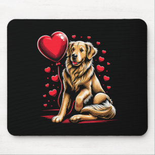 Tapis De Souris Golden Retriever Chien Valentine's Day Chien propr