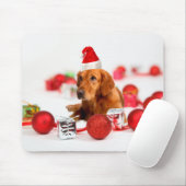 Tapis De Souris Golden Retriever Chien W Red Santa Chapel Noël (Avec souris)