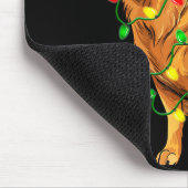 Tapis De Souris Golden Retriever Christmas Santa Hat Tree Lights P (Coin)