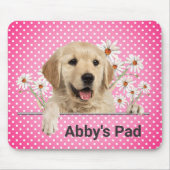 Tapis De Souris Golden Retriever et Daisies (Devant)