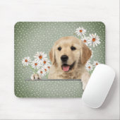 Tapis De Souris Golden Retriever et Daisies (Avec souris)