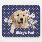Tapis De Souris Golden Retriever et Daisies (Devant)