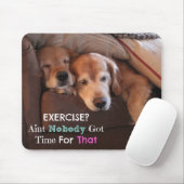 Tapis De Souris Golden Retriever Exercice Démotivationnel (Avec souris)