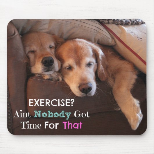 Tapis De Souris Golden Retriever Exercice Démotivationnel (Devant)