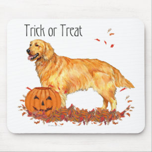 Tapis De Souris Golden Retriever Halloween