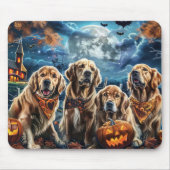 Tapis De Souris Golden Retriever Halloween Éffrayant (Devant)