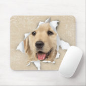 Tapis De Souris Golden Retriever in Paper Hole (Avec souris)