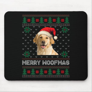 Tapis De Souris Golden Retriever laid Noël Père Noël Chien Xmas Pa