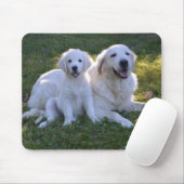 Tapis De Souris Golden Retriever maman et chiot (Avec souris)