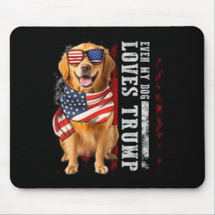 Tapis De Souris Golden Retriever Même Mon Chien Aime Trump Funny