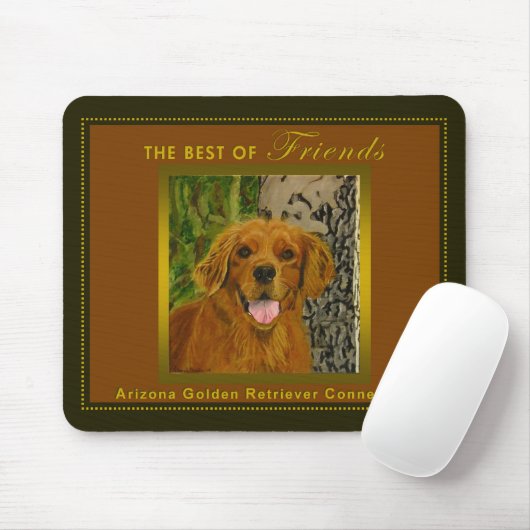 Tapis De Souris Golden retriever Mousepad d'olive classique et de (Avec souris)