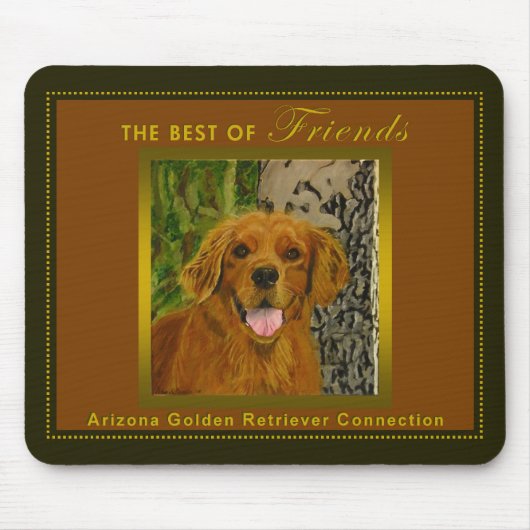 Tapis De Souris Golden retriever Mousepad d'olive classique et de (Devant)