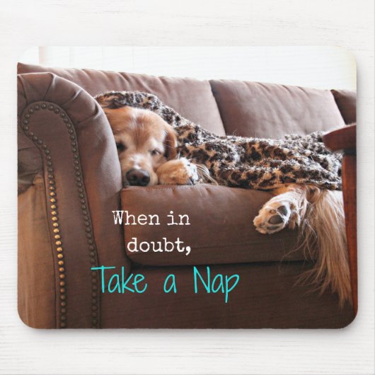 Tapis De Souris Golden Retriever Prenez une sieste (Devant)