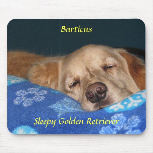 Tapis De Souris Golden retriever somnolent Mousepad (Devant)