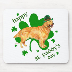 Tapis De Souris Golden Retriever St Paddy's Day