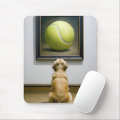 Tapis De Souris Golden Retriever Stars at Tennis Ball Art Piece (Avec souris)