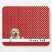 Tapis De Souris Golden Retriever sur le Pois (Devant)