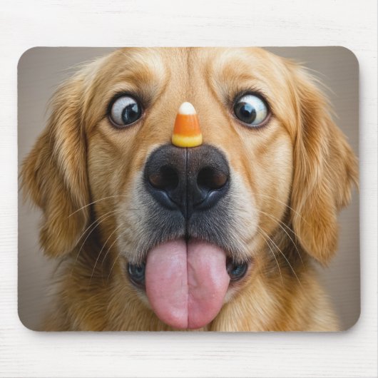 Tapis De Souris Golden Retriever With Candy Corn (Devant)
