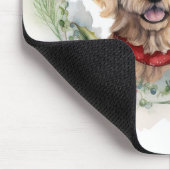 Tapis De Souris Goldendoodle Christmas Wreath Festive Pup (Coin)