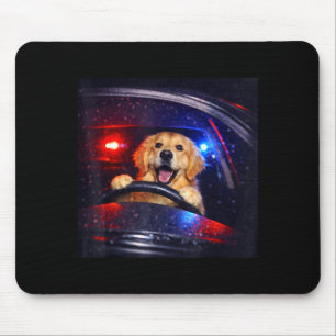 Tapis De Souris Goldendoodle drôle buvant du café glacé Mem animal