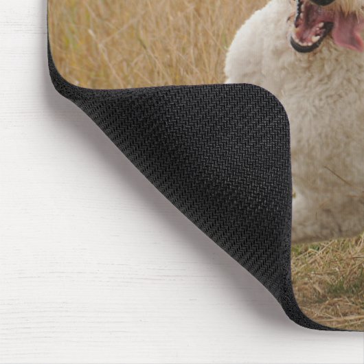 Tapis De Souris Goldendoodle Runs Through Grass (Coin)