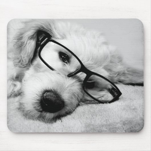 Tapis De Souris Goldendoodle With Glasses (Devant)