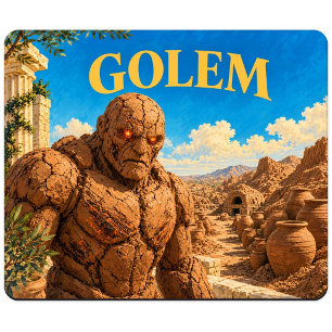 Tapis De Souris Golem, Monstre de Fantasy Gothique