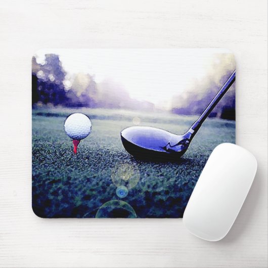 Tapis De Souris Golf Ball & Bat (Avec souris)