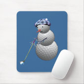 Tapis De Souris Golf Ball Snowman (Avec souris)