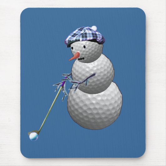 Tapis De Souris Golf Ball Snowman (Devant)