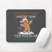 Tapis De Souris Golf Christmas Gingerbread Sweeter Than Your Hole- (Avec souris)