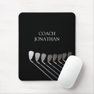 Tapis De Souris Golf Clubs Art Golf Coach Nom Pour Les Joueurs De