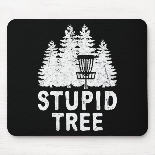 Tapis De Souris Golf de disque drôle d'arbre stupide Frisbee Golf (Devant)